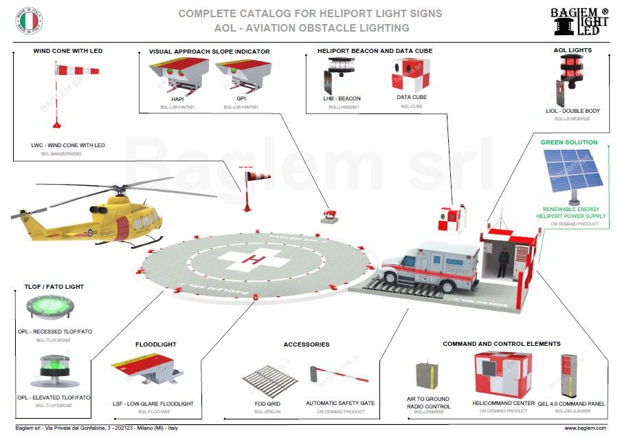 Heliport Lighting Systems: ICAO-Compliant AVL Solutions | Baglem SRL