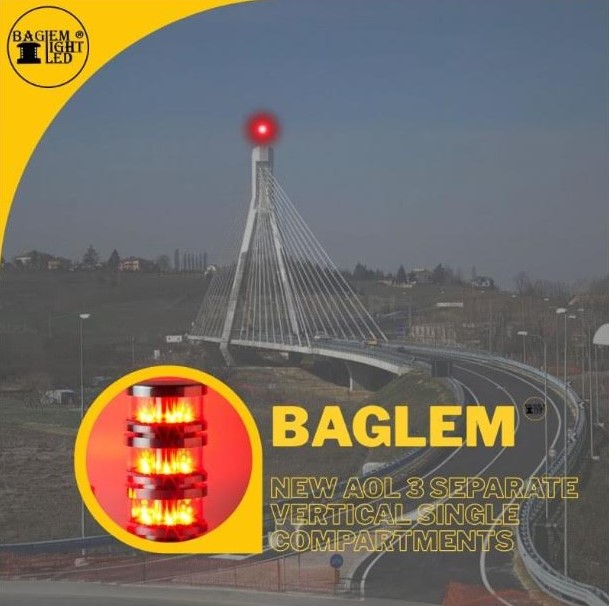 Illuminazione Avanzata per Ostacoli – Lampada Verticale Modulare di Baglem