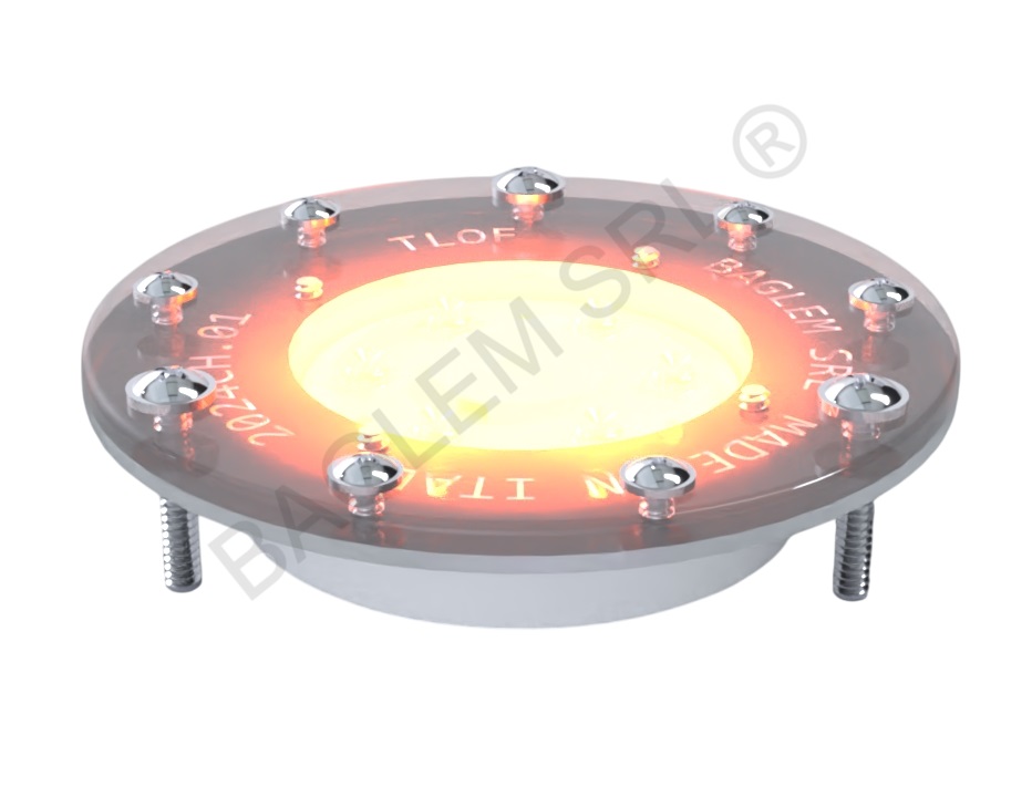 OPL Inset Amber 30 Cd TLOF LED Light for Heliports | Baglem