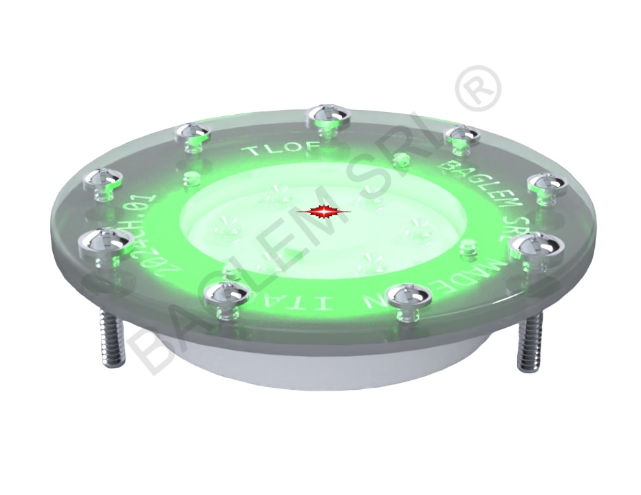 TLOF Green + IR NVG LED Light | Inset Omnidirectional Baglem